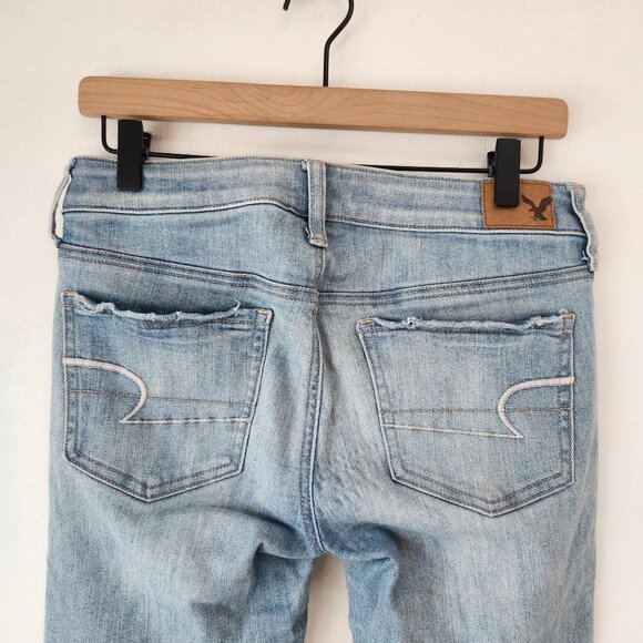American Eagle Jegging Super Super Stretch Skinny Jeans Light Wash Women's 4 - Picture 4 of 9